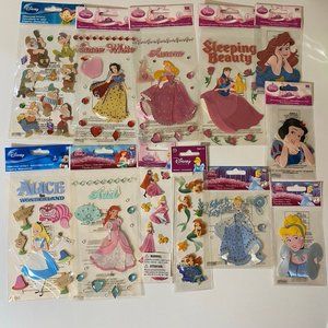 EK Success Disney Scrapbook Stickers Sleeping Beauty Little Mermaid Snow White